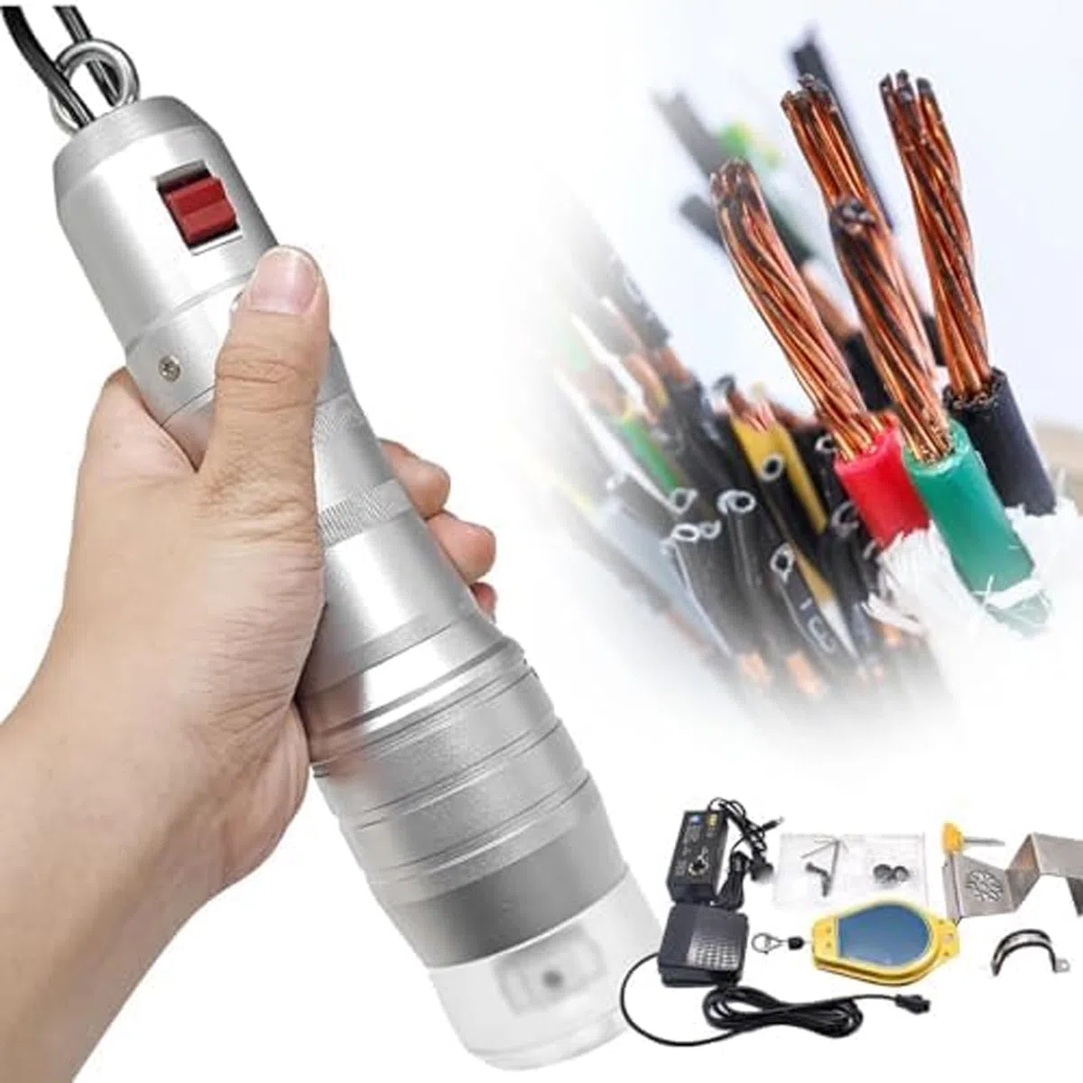 à tordre les fils électriques, outil portable denroulement de câbles avec vitesse réglable jusquà 5000 tr/min, marche avant/arrière les brins de cuivre
