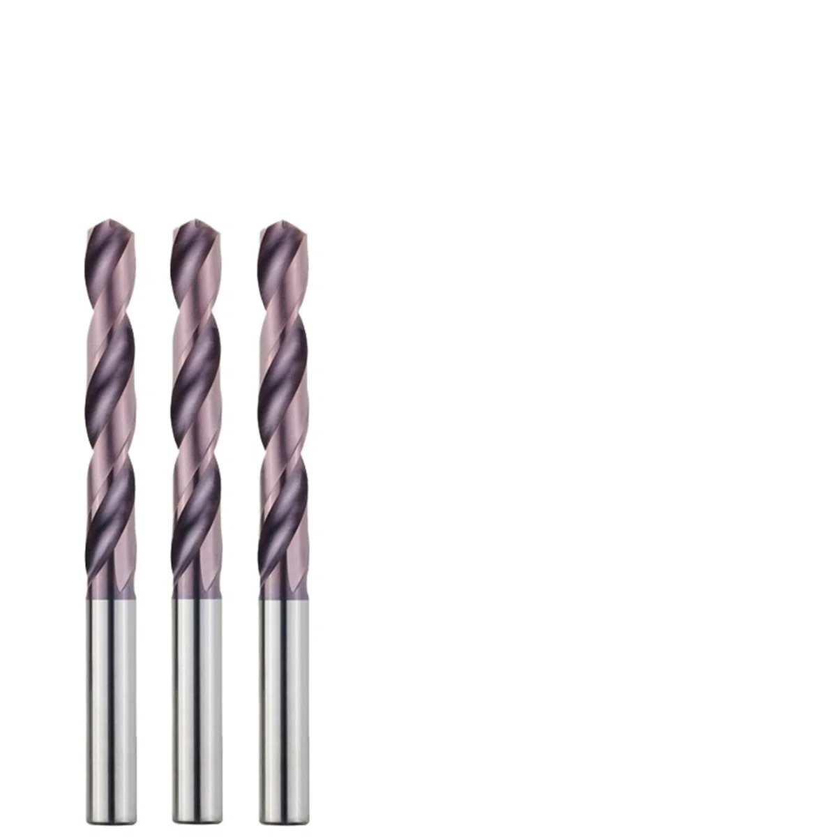 Lot de 3 forets en carbure monobloc OAL HRC65 de 5 à 9 mm x 80 mm, foret hélicoïdal à cannelure hélicoïdale for outils en alliage dur et inoxydable(8mm 3pc)