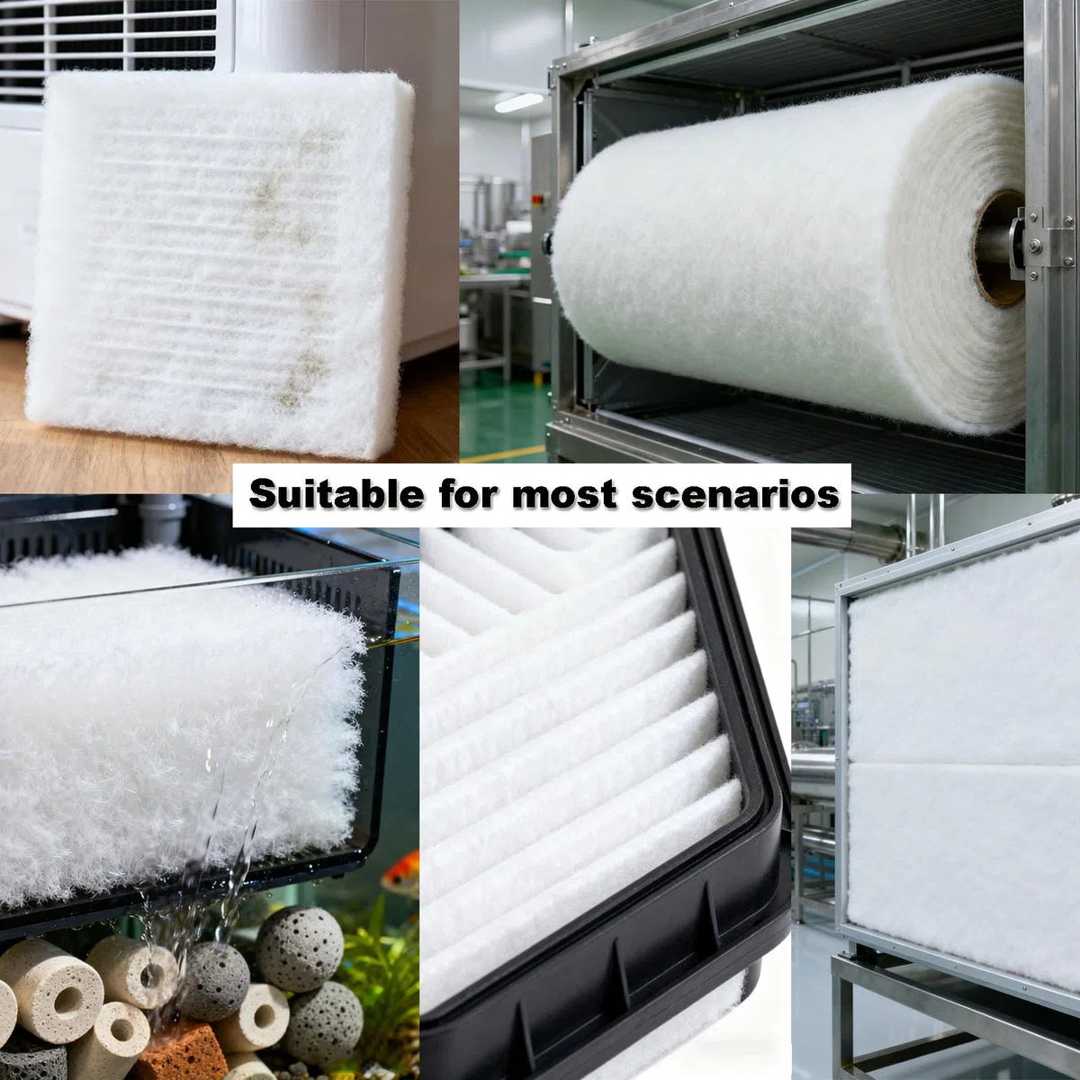 Rouleau de filtre à air en coton haute densité 1 x 20 m pour usines, écoles et aquariums disponibles Épaisseur : 5 mm, 10 mm, 15 mm, 20 mm, 30 mm