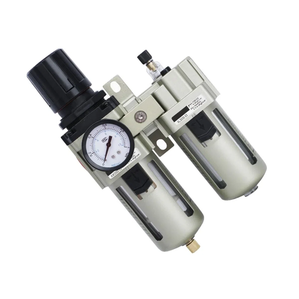 AC3010-03 AC4010-04 Régulateur de pression pneumatique pour compresseur d'air Filtre séparateur d'eau et d'huile 1 pièce (AC3010-03 avec filtre en cuivre de 8 mm)