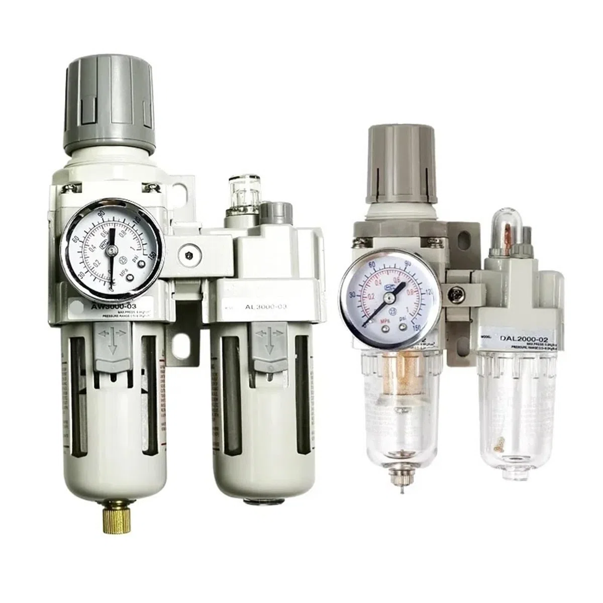 AC2010-02 AC3010-03 AC4010-04 Régulateur de pression pneumatique Séparateur d'eau et d'huile Compresseur à drainage manuel Filtre à air Humidité(AC3010-03 PC10-03,Copper Filter)