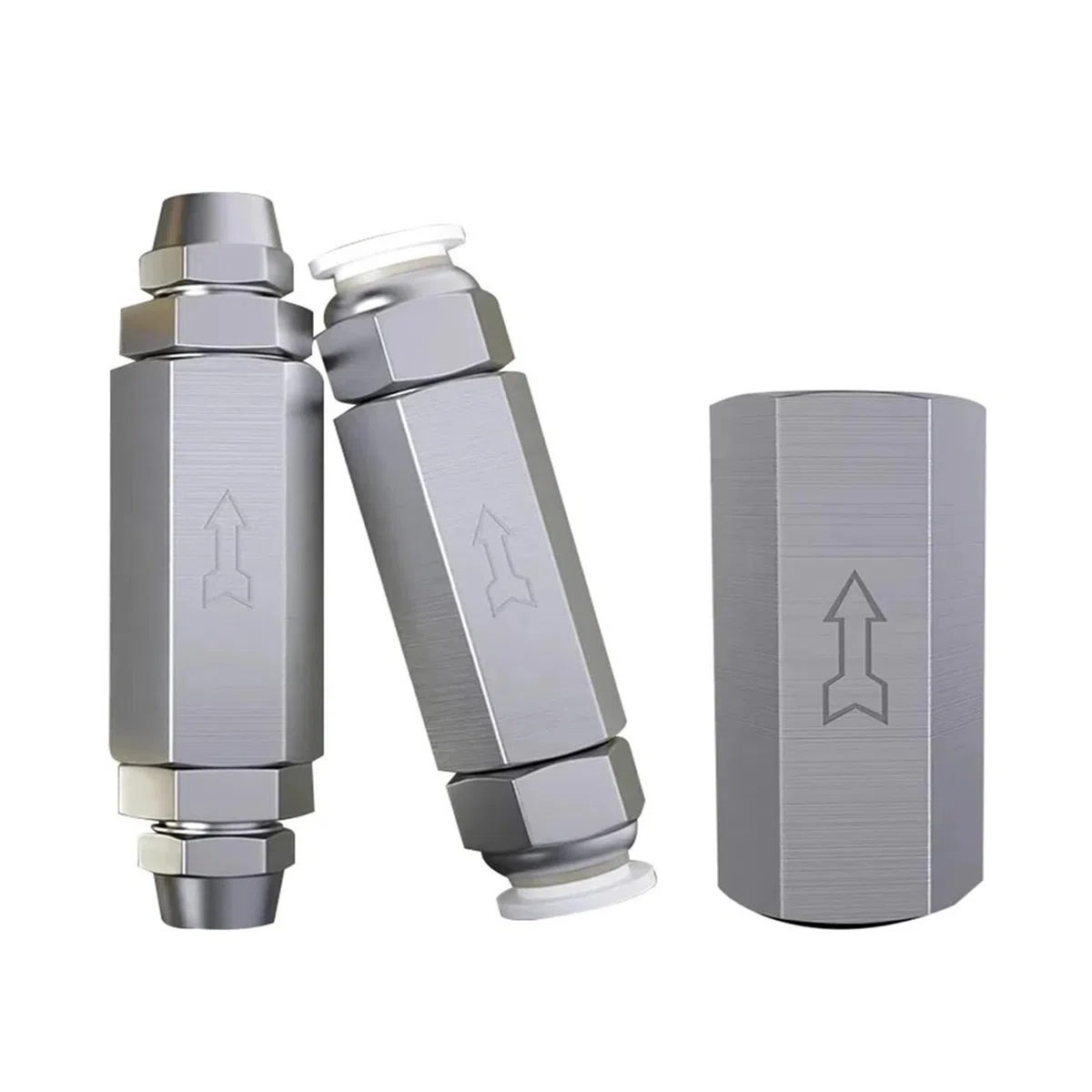Connecteur de valve anti-retour pneumatique 6 mm 8 mm 10 mm 1/4 tuyau d'air gaz valve unidirectionnelle en laiton valve compresseur d'air raccord adaptateur joyeux (CV-03 w BT10-03, 5 pièces)