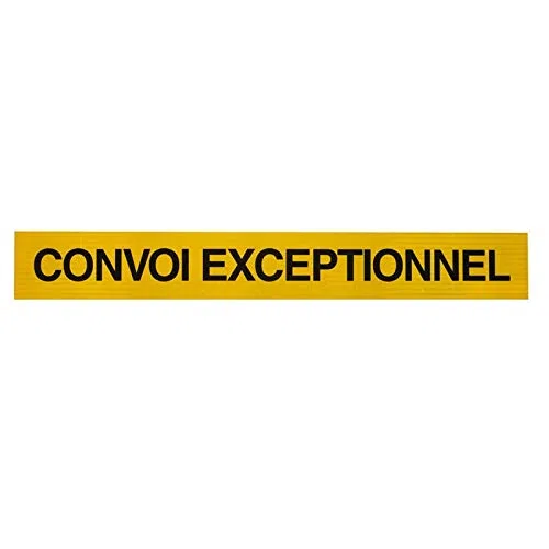 MAXTER Plaque Convoi Exceptionnel Aluminium Rétroréfléchissante 1900 x 250 mm