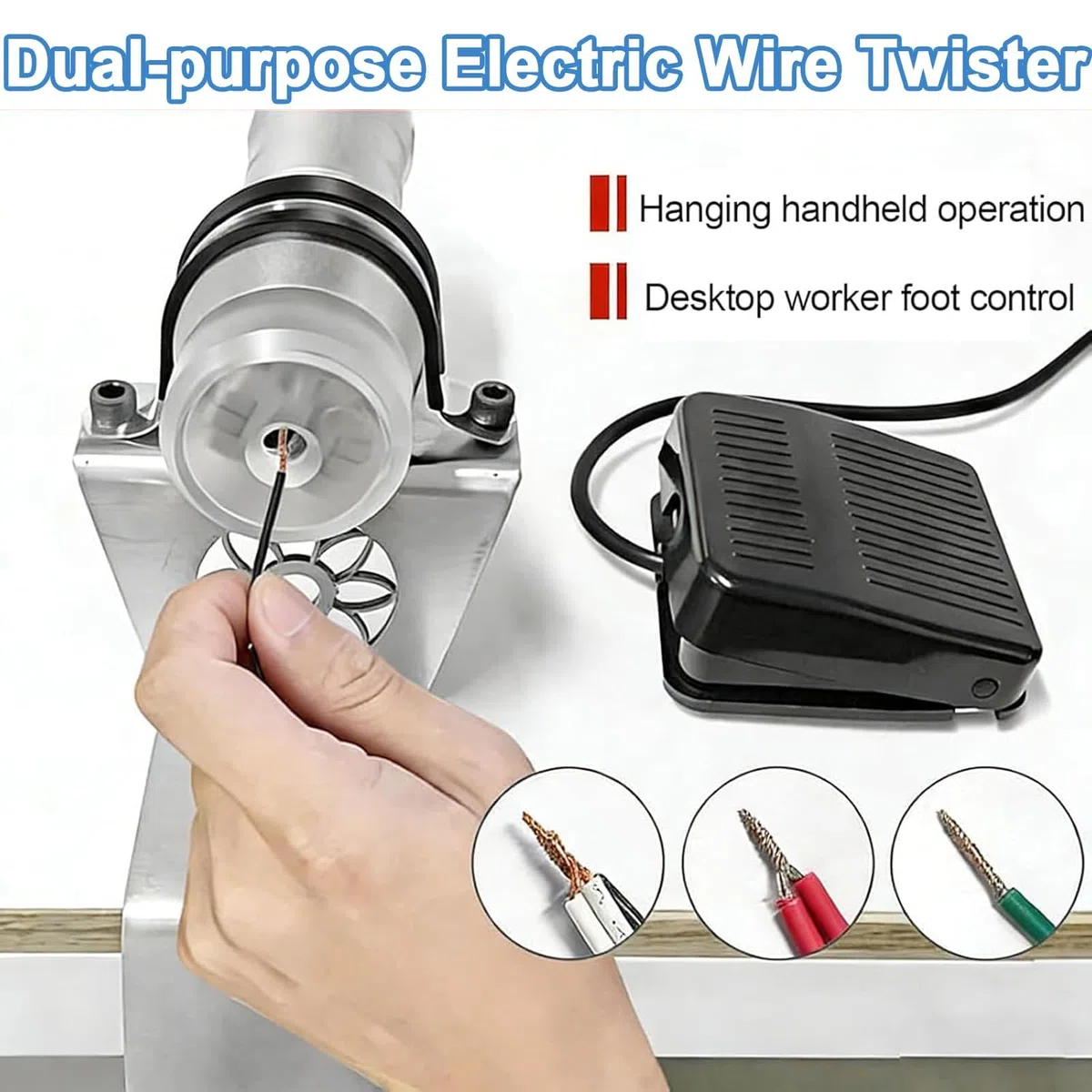 à tordre les fils électriques, outil portable denroulement de câbles avec vitesse réglable jusquà 5000 tr/min, marche avant/arrière les brins de cuivre
