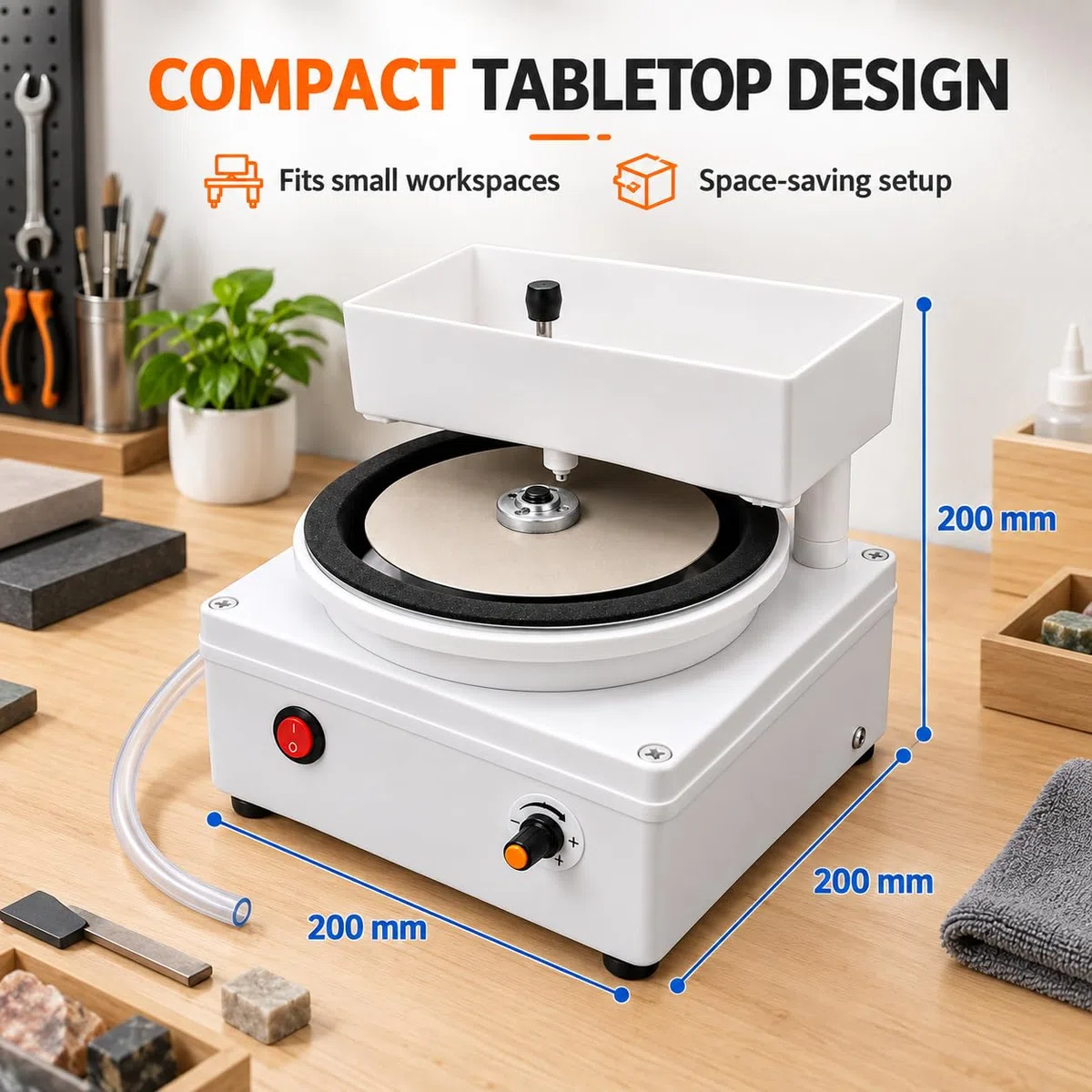 Aiguiseur de couteaux à graver humide, 0-5000 tr/min plat